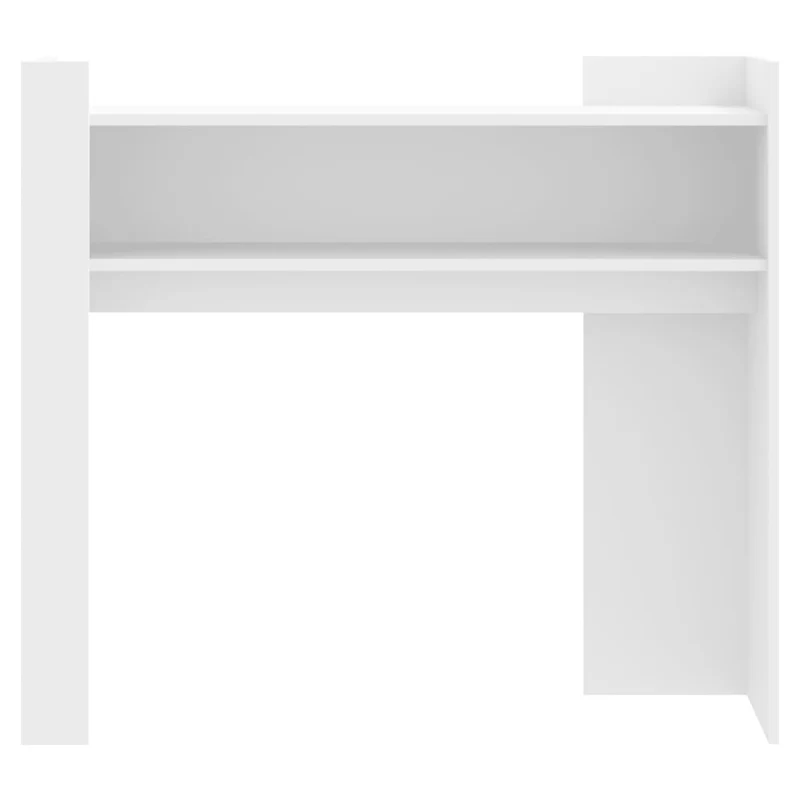 Table d'appoint console pratique pour une entrée organisée 100 x 35 x 90 cm bois d’ingénierie blanc DEC031681