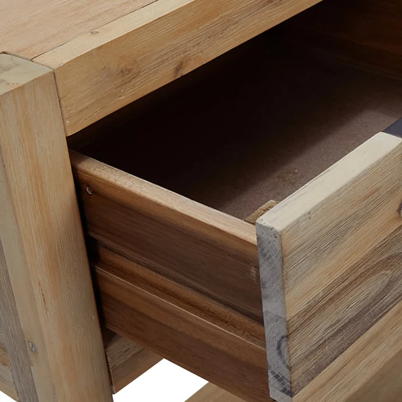 Table d'appoint console pratique avec tiroirs pour une entrée organisée 82 x 33 x 73 cm bois d'acacia massif brun DEC031578