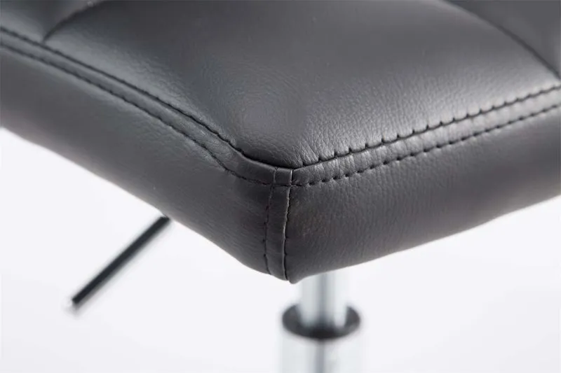 Lot de 2 chaises de salle à manger style moderne et design en synthétique noir hauteur réglable pivotant pieds en métal 10_0000223