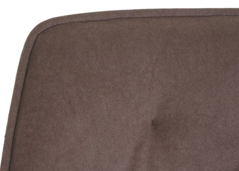 Lot de 2 chaises de salle à manger rembourrée avec accoudoir rotatif métal et tissu marron 04_0007376