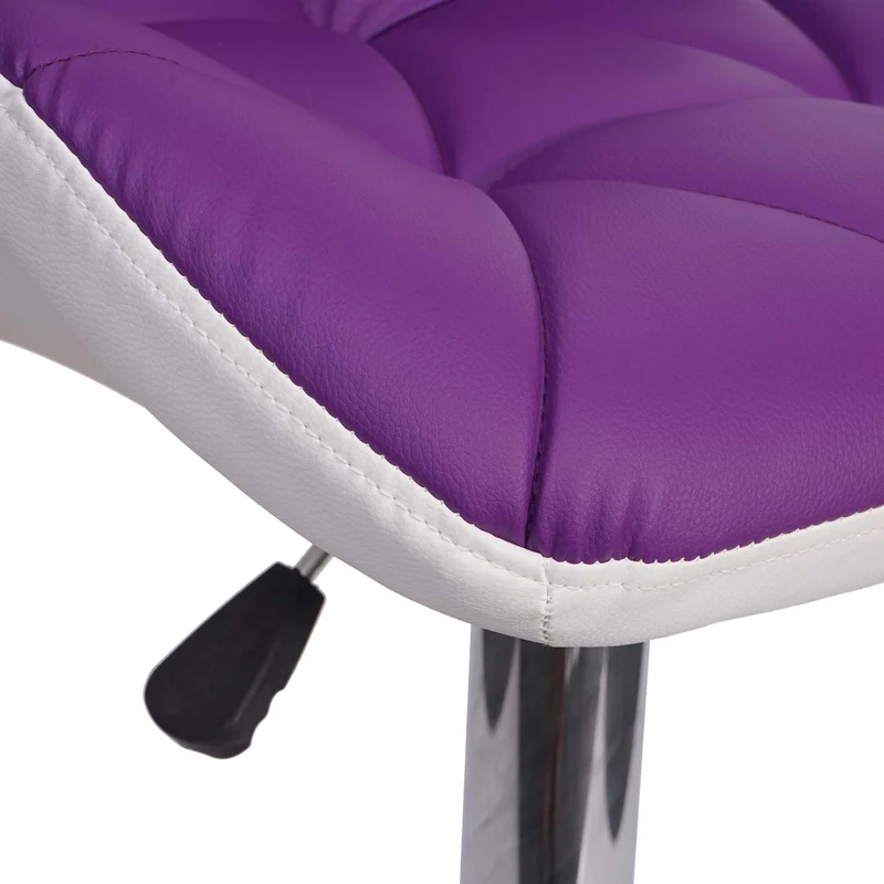 2x tabourets de bar chaise de comptoir hauteur réglable en synthétique violet cadre en acier chromé 04_0000118