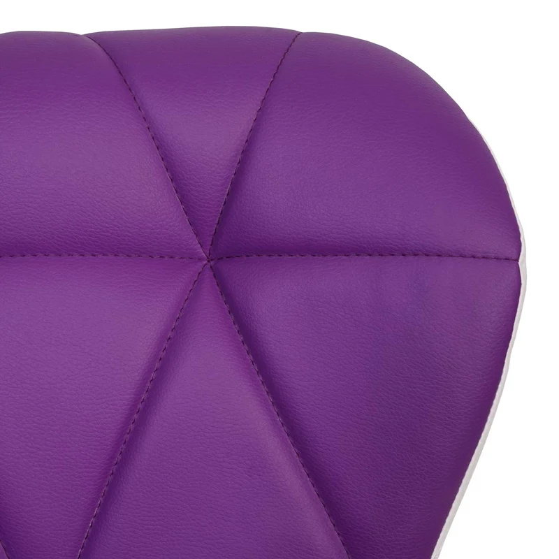 2x tabourets de bar chaise de comptoir hauteur réglable en synthétique violet cadre en acier chromé 04_0000118