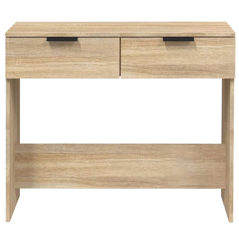 Meuble d'entrée table console design élégant avec tiroirs 90 x 36 x 75 cm bois d'ingénierie marron DEC031968