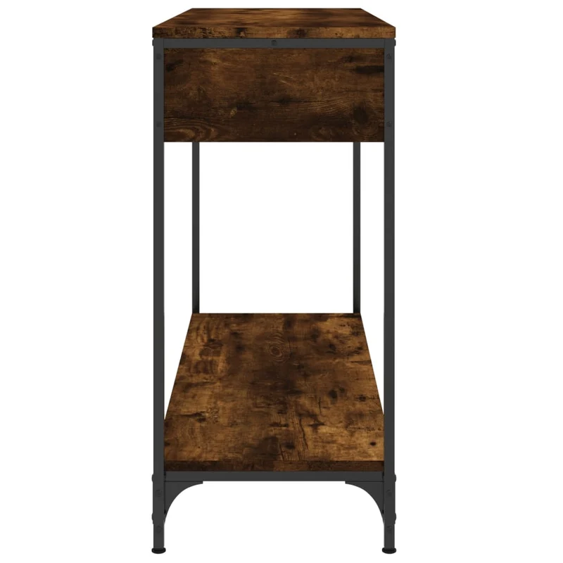 Meuble d'entrée table console design élégant avec tiroirs 100 x 34,5 x 75 cm bois d'ingénierie marron et métal DEC031763