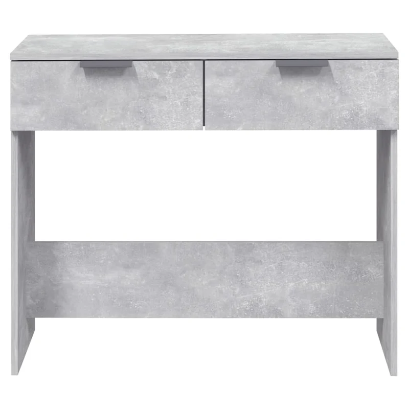 Table console d'entrée fonctionnel et stylé avec tiroirs 90 x 36 x 75 cm bois d'ingénierie couleur gris béton DEC032019