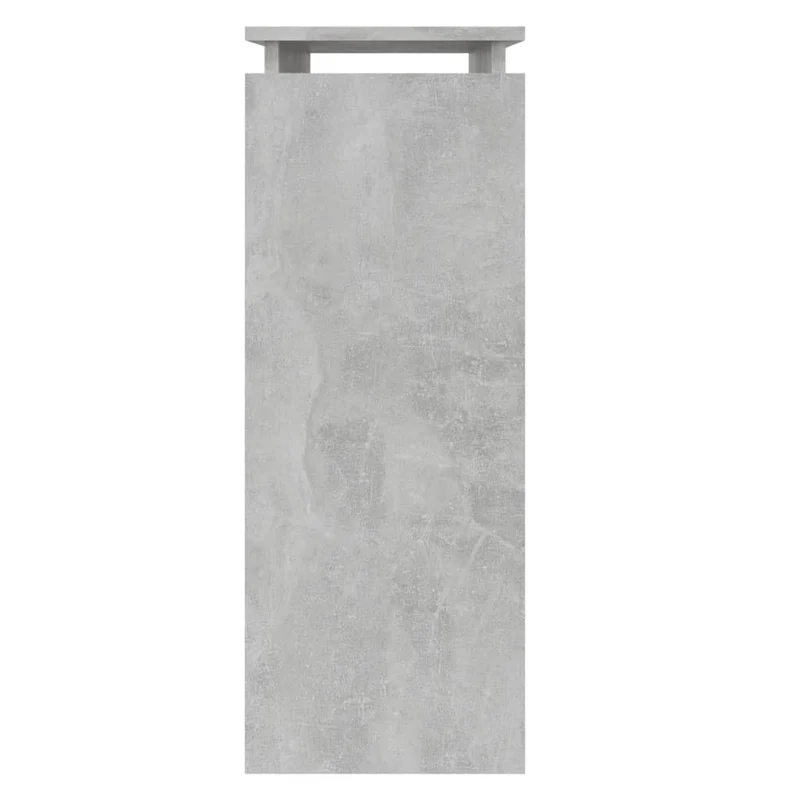 Table console d'entrée fonctionnel et stylé avec étagères 80 x 30 x 80 cm aggloméré couleur gris béton DEC032017