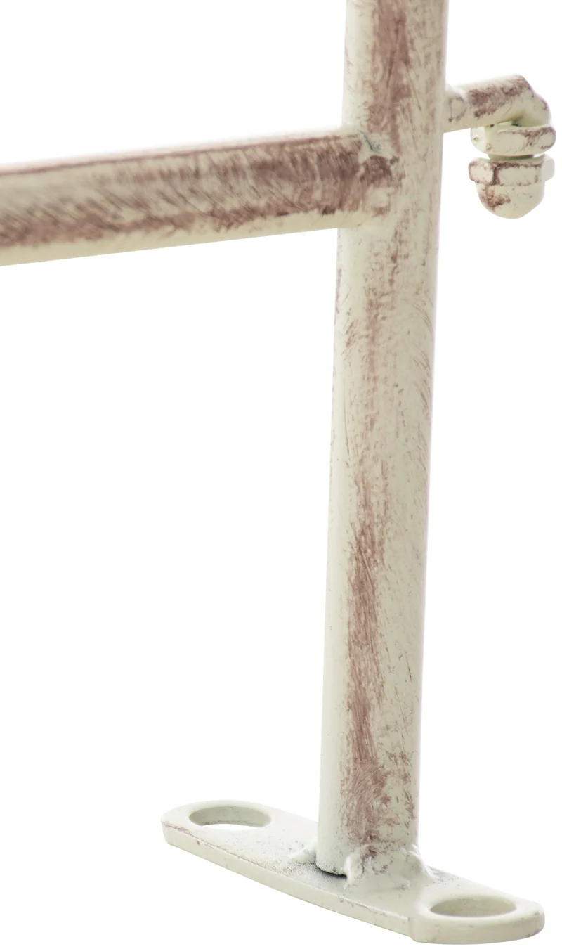 Clôture bordure de jardin 115x125 cm en métal crème vieilli 10_0002949