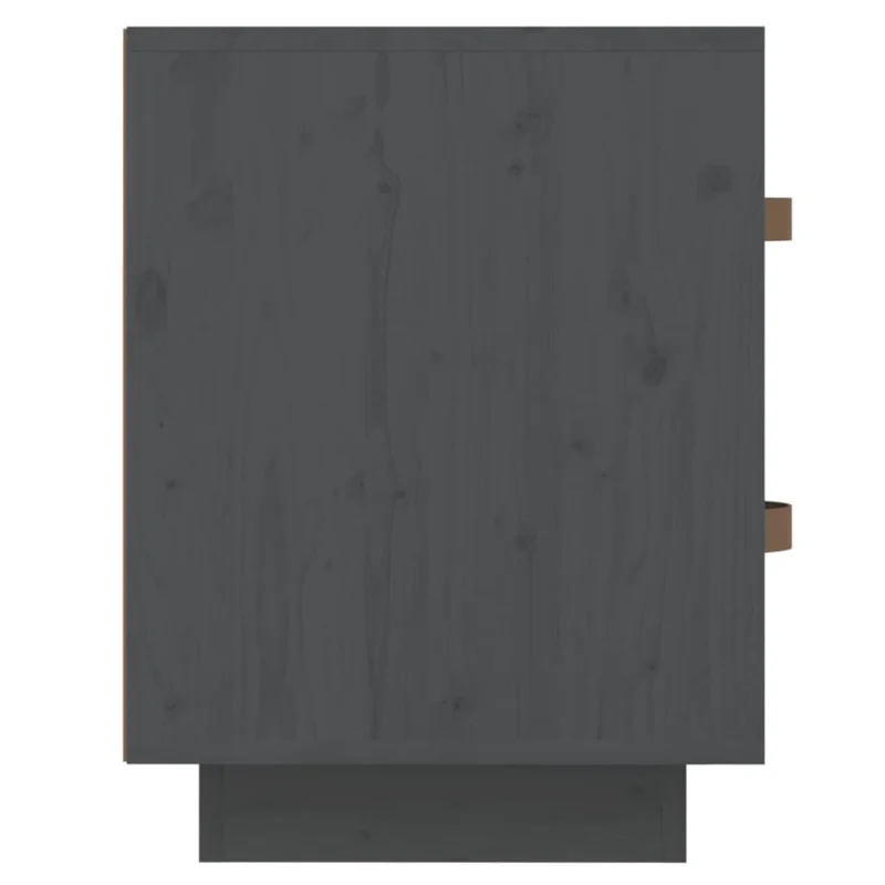 Lot de 2 tables de chevet avec deux tiroirs 40 x 34 x 45 cm bois de pin gris DEC036218