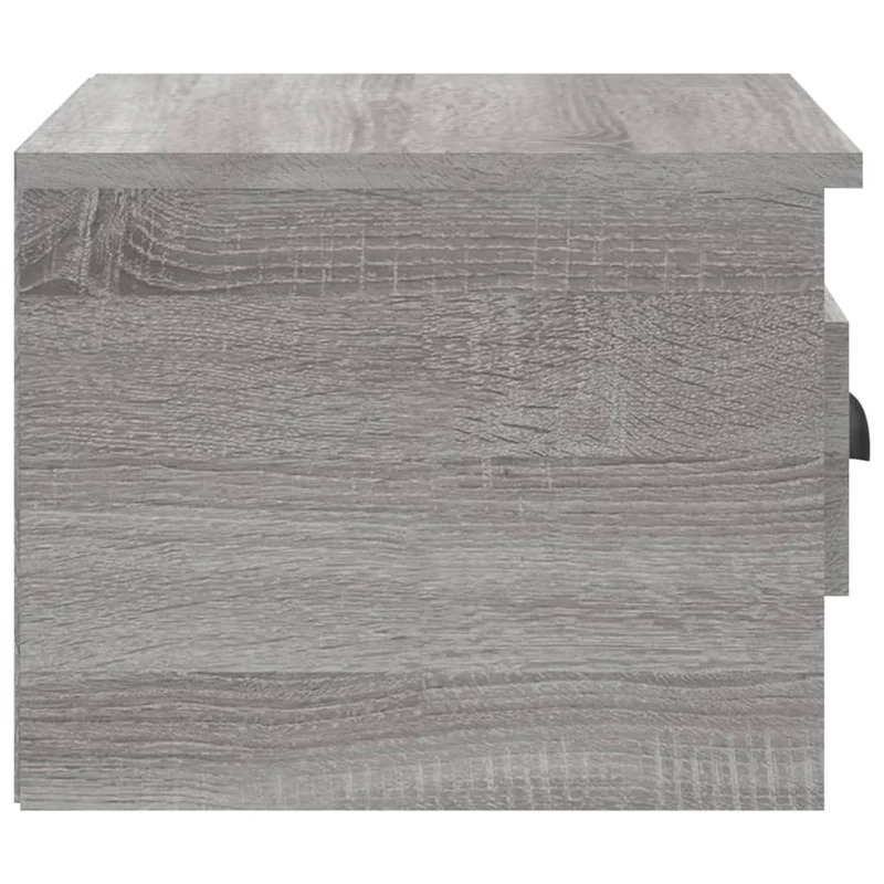 Lot de 2 tables de chevet murales avec tiroir 41,5 x 36 x 28 cm bois d'ingénierie gris DEC036111