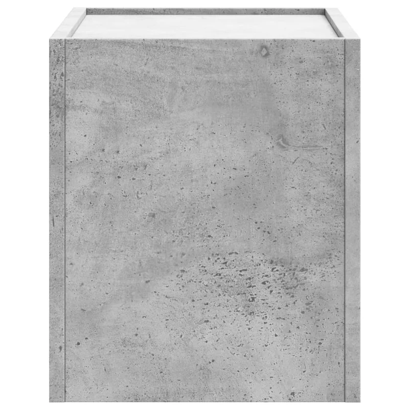 Lot de 2 tables de chevet murales avec deux tiroirs 45 x 30 x 35 cm bois d'ingénierie gris DEC036085