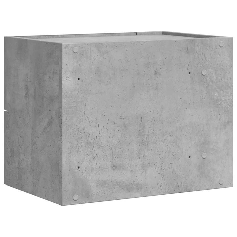 Lot de 2 tables de chevet murales avec deux tiroirs 45 x 30 x 35 cm bois d'ingénierie gris DEC036085