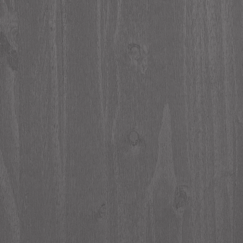 Lot de 2 tables de chevet avec deux tiroirs et compartiment 40 x 35 x 62 cm bois massif gris DEC036006