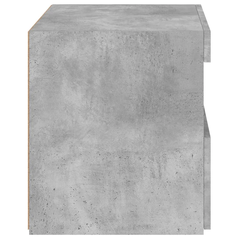 Lot de 2 tables de chevet avec lumières LED avec tiroir 50 x 40 x 45 cm bois d'ingénierie gris DEC035937