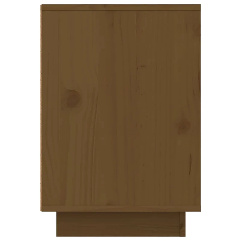 Lot de 2 tables de chevet avec tiroir et compartiment de rangement 50 x 34 x 50cm bois de pin couleur marron miel DEC035925