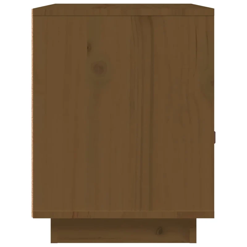 Lot de 2 tables de chevet avec tiroir et compartiment ouvert 40 x 34 x 45cm bois de pin couleur marron miel DEC035920
