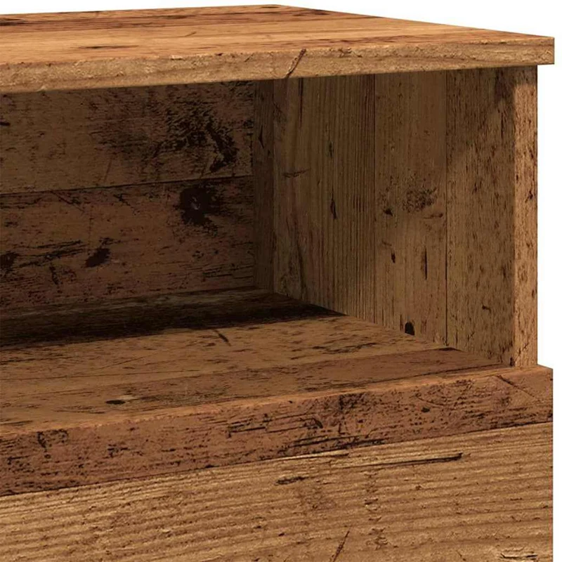 Lot de 2 tables de chevet avec tiroirs 50 x 32 x 60 cm bois d'ingénierie marron DEC035779