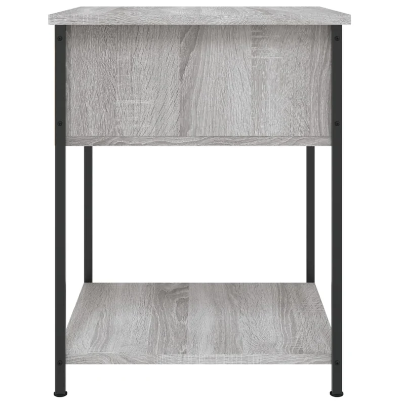 Lot de 2 tables de chevet avec tiroir et étagère 44 x 45 x 58 cm bois ingénierie gris DEC035742