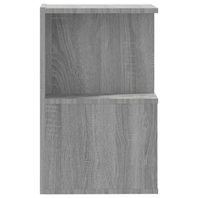 Lot de 2 tables de chevet avec étagères 35 x 35 x 55 cm bois ingénierie gris DEC035654