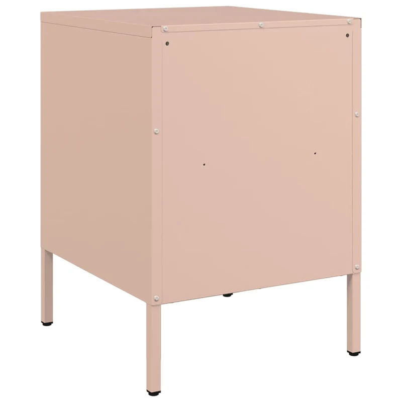 Lot de 2 tables de chevet avec tiroir et compartiment ouvert 36 x 39 x 50,5 cm acier rose DEC035630