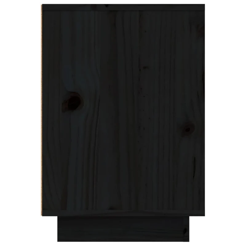 Lot de 2 tables de chevet avec tiroir et compartiment de rangement 50 x 34 x 50 cm bois de pin noir DEC035603