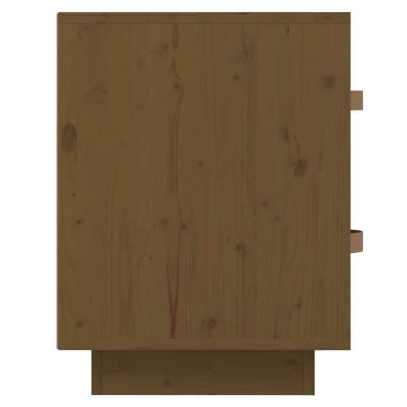 Lot de 2 tables de chevet avec deux tiroirs 40 x 34 x 45 cm bois pin marron miel DEC036221