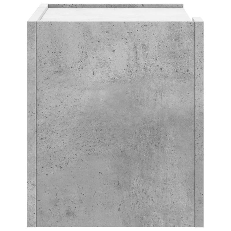 Lot de 2 tables de chevet murales avec tiroir et compartiment ouvert 45 x 30 x 35 cm bois d'ingénierie gris DEC036086