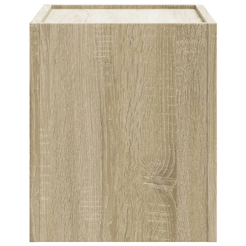 Lot de 2 tables de chevet murales avec deux tiroirs 45 x 30 x 35 cm bois d'ingénierie couleur chêne DEC036073