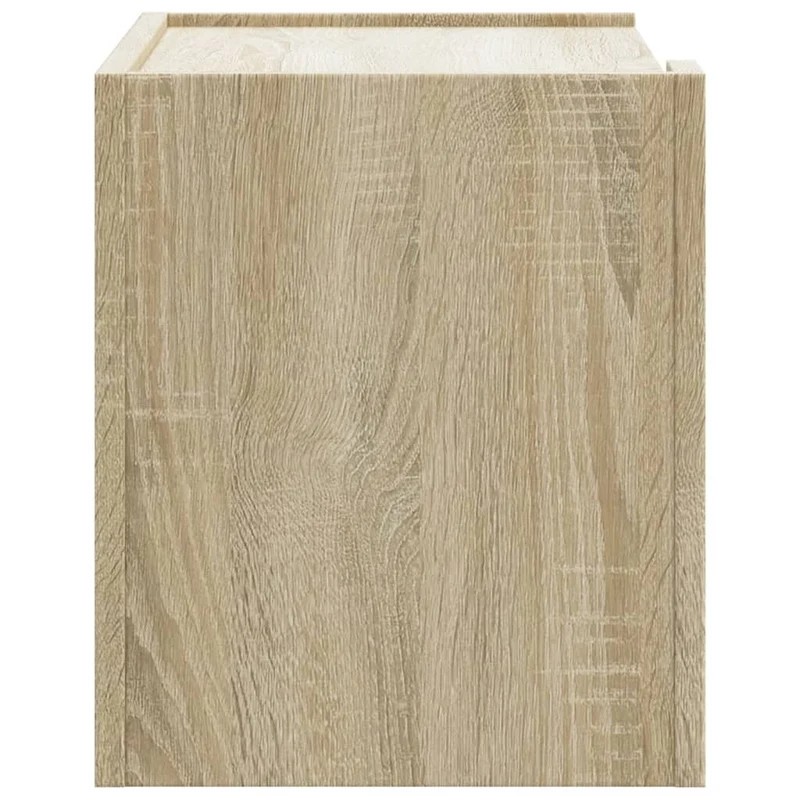 Lot de 2 tables de chevet murales avec tiroir et compartiment ouvert 45 x 30 x 35 cm bois d'ingénierie couleur chêne DEC036072