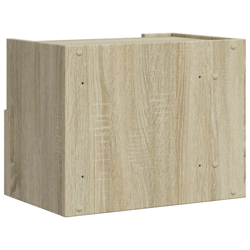 Lot de 2 tables de chevet murales avec tiroir et compartiment ouvert 45 x 30 x 35 cm bois d'ingénierie couleur chêne DEC036072