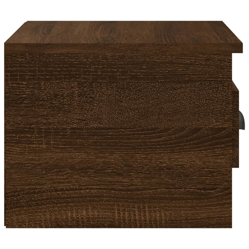 Lot de 2 tables de chevet murales avec tiroir 41,5 x 36 x 28 cm bois d'ingénierie marron DEC036058