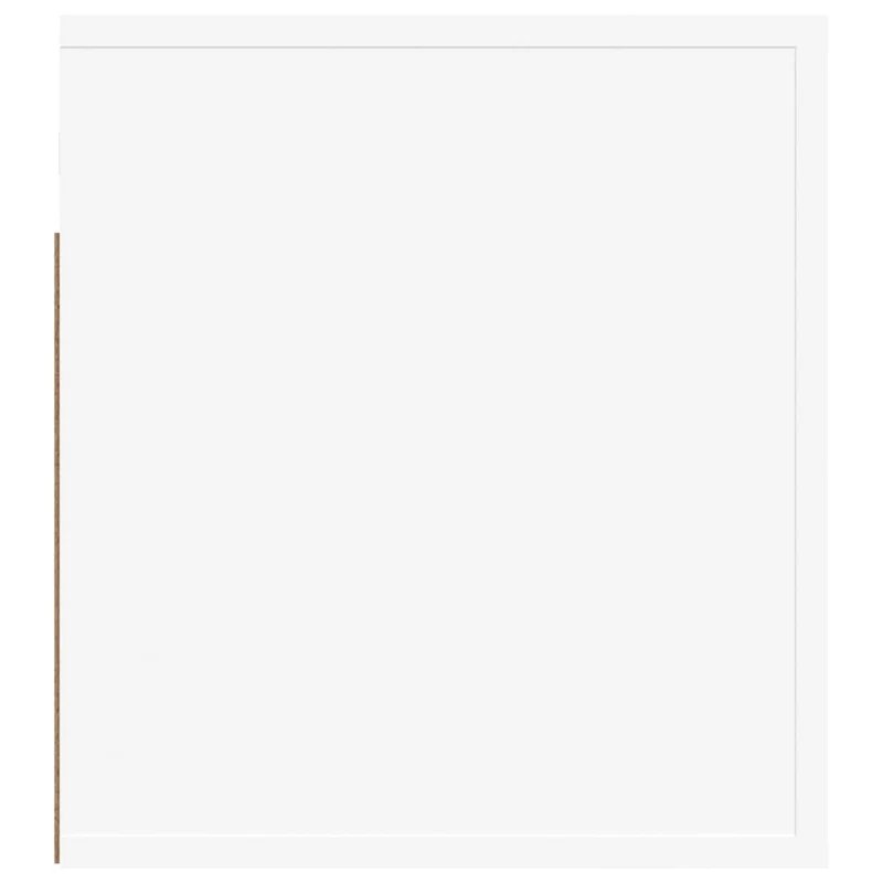 Lot de 2 tables de chevet murales avec tiroir et compartiment ouvert 50 x 36 x 40 cm bois d'ingénierie blanc DEC036026