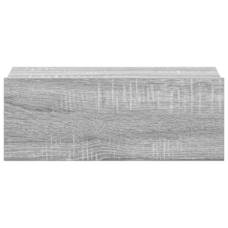 Lot de 2 tables de chevet murales avec tiroir 40 x 30 x 15 cm bois d'ingénierie gris DEC036000