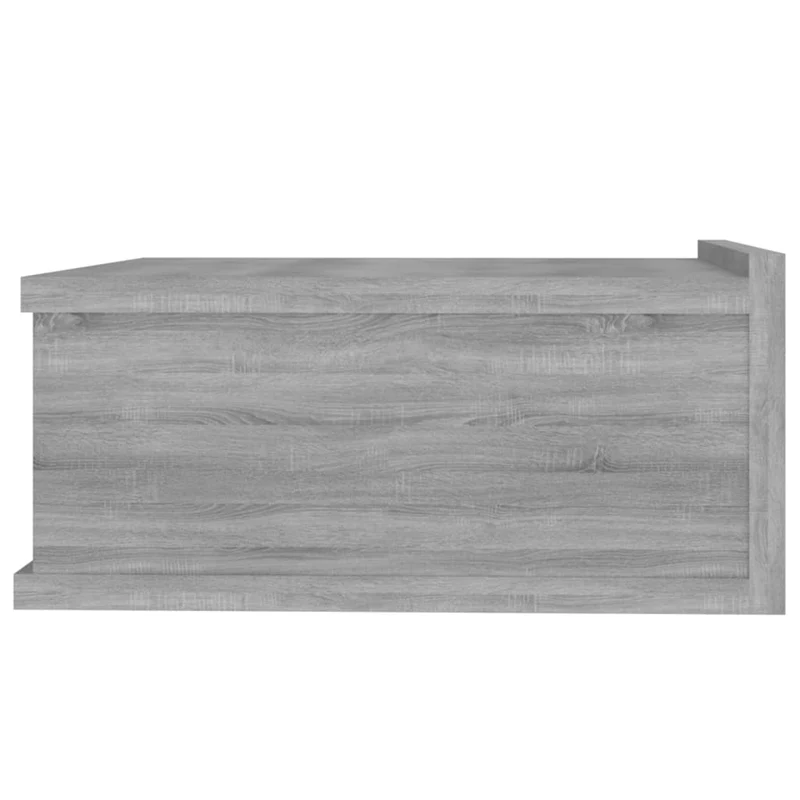 Lot de 2 tables de chevet murales avec tiroir 40 x 30 x 15 cm bois d'ingénierie gris DEC036000