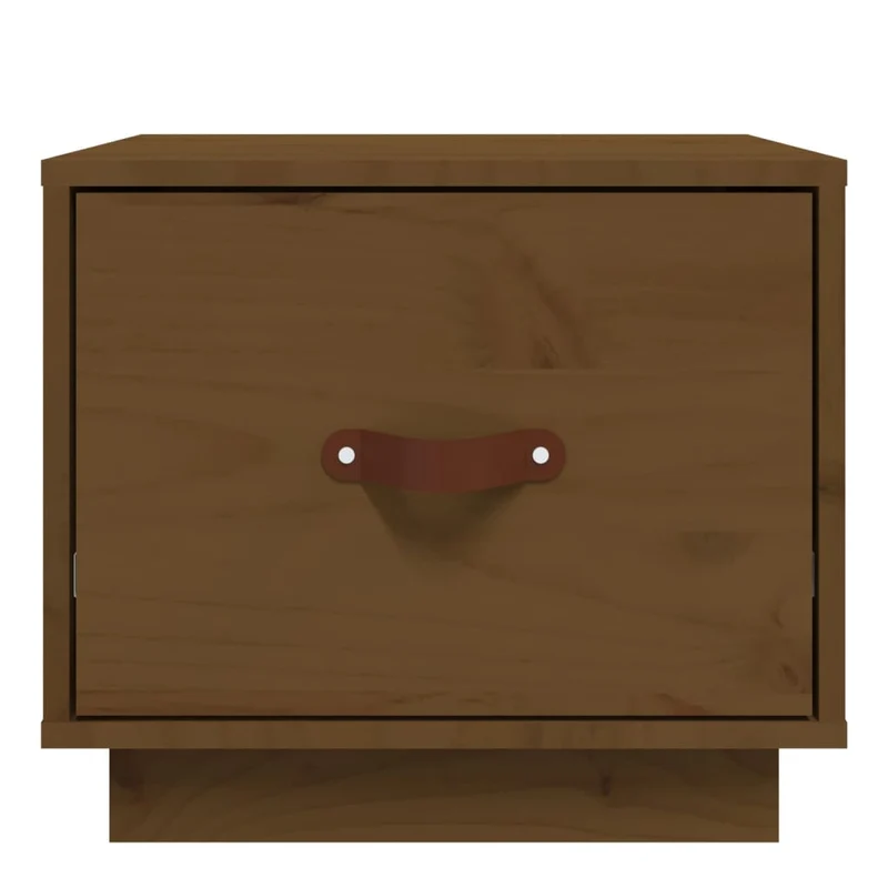 Lot de 2 tables de chevet avec tiroir 40 x 34 x 35cm bois de pin couleur marron miel DEC035918