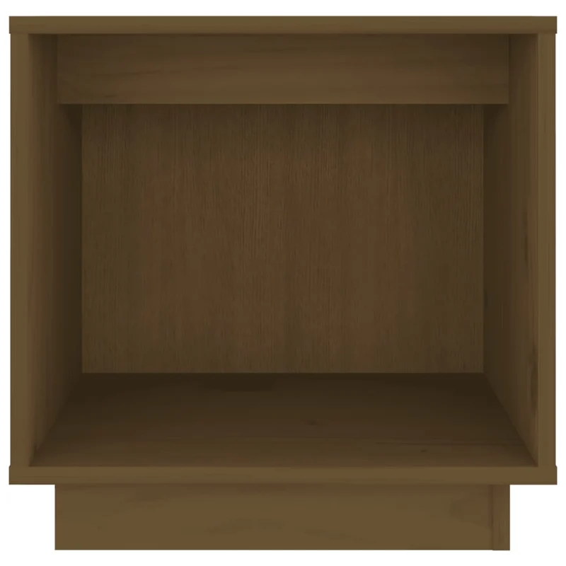 Lot de 2 tables de chevet avec compartiment ouvert 40 x 30 x 40cm bois de pin marron miel DEC035917