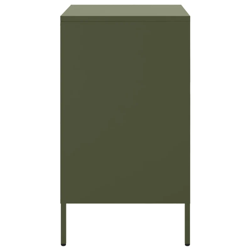 Lot de 2 tables de chevet avec compartiment avec porte 36 x 39 x 68 cm acier vert DEC035772