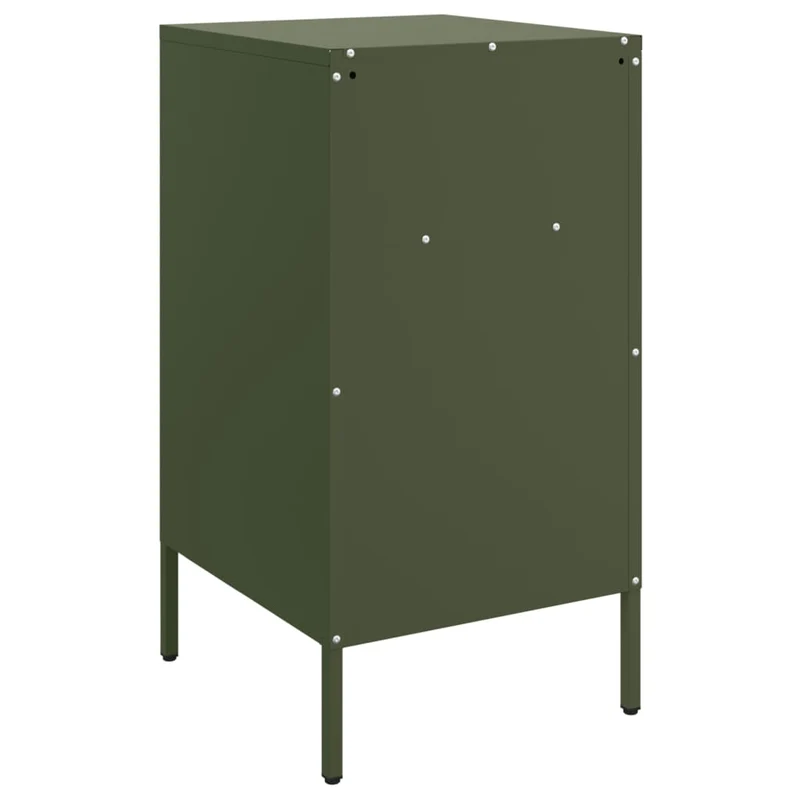 Lot de 2 tables de chevet avec compartiment avec porte 36 x 39 x 68 cm acier vert DEC035772