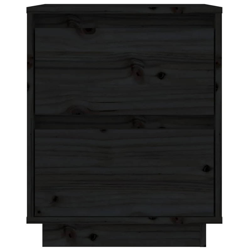 Lot de 2 tables de chevet avec deux tiroirs 40 x 35 x 50 cm bois de pin noir DEC035547