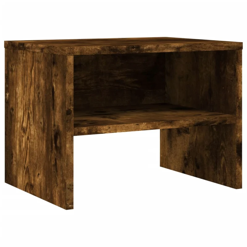 Table de chevet avec étagère 40 x 30 x 30 cm bois d'ingénierie marron DEC033552