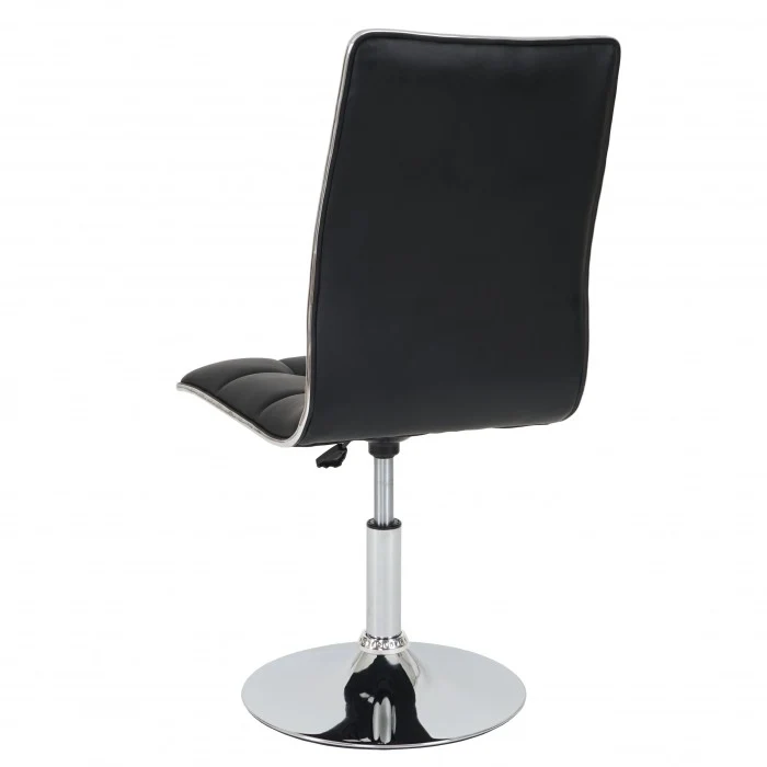 Lot de 2 chaises de salle à manger hauteur réglable en synthétique noir CDS04077