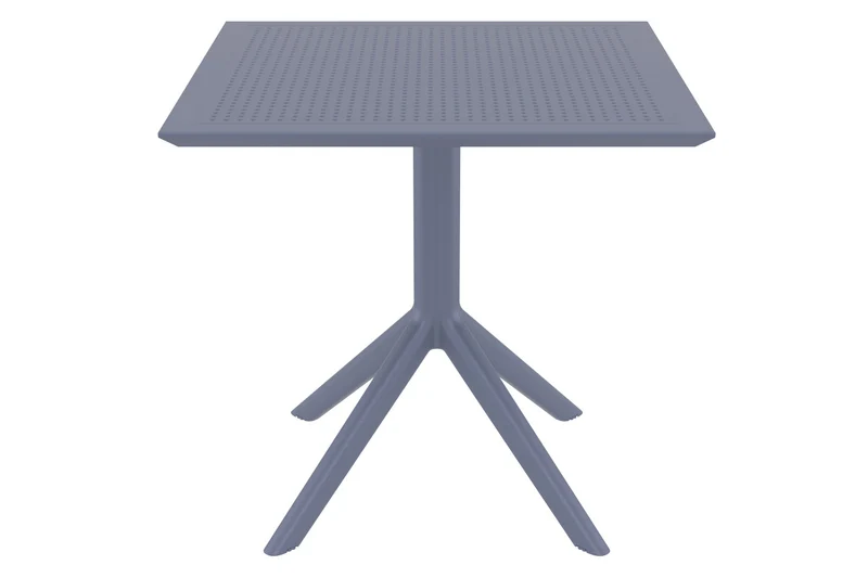 Table de jardin lounge pour intérieur ou extérieur hauteur fixe 74 cm en plastique gris foncé 10_0003056