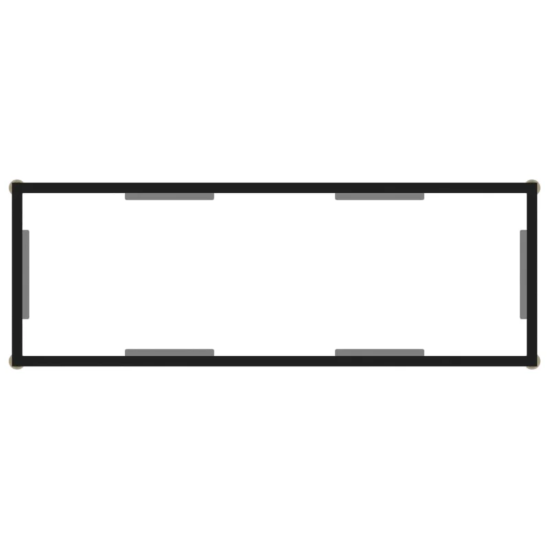 Table d'appoint console pratique pour une entrée organisée 100 x 35 x 75 cm verre trempé transparent et acier DEC032261