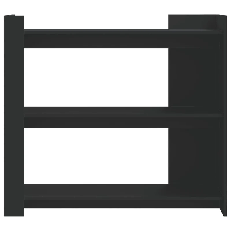 Table d'appoint console pratique avec étagères pour une entrée organisée 100 x 35 x 90 cm bois d'ingénierie noir DEC032083