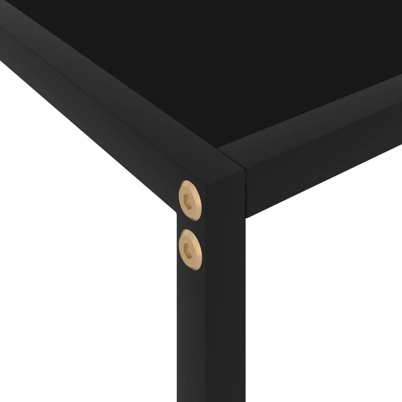 Table d'appoint console pratique pour une entrée organisée 100 x 35 x 75 cm verre trempé et acier noir DEC032078