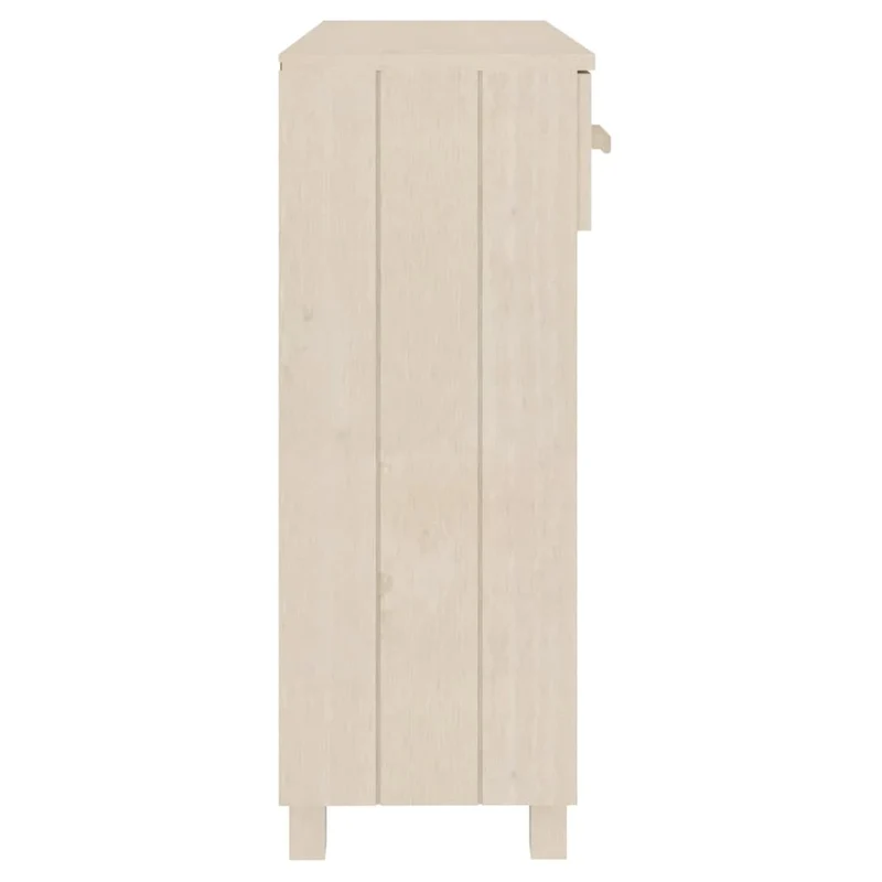 Table d'appoint console d'entrée avec étagères et tiroirs 90 x 35 x 90 cm bois massif de pin couleur marron miel DEC032023