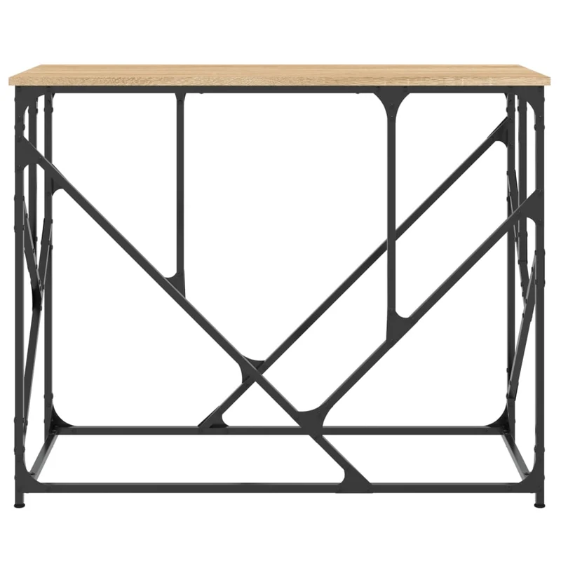 Table d'appoint console pratique pour une entrée organisée 100 x 40 x 80 cm bois d'ingénierie et métal DEC031921