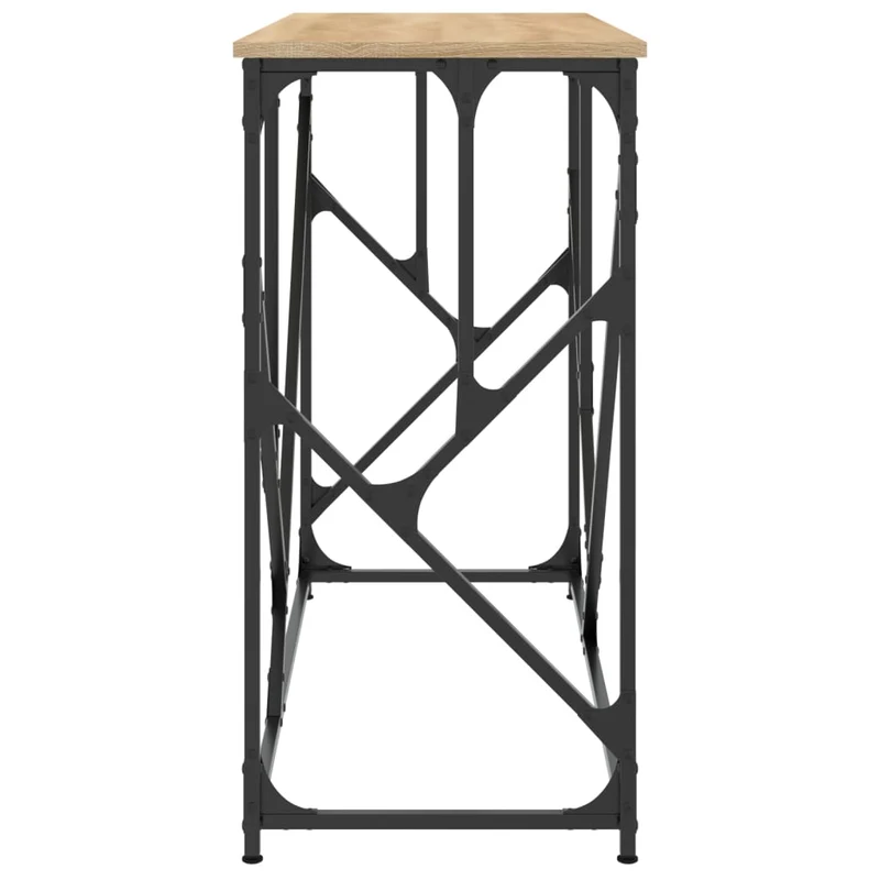 Table d'appoint console pratique pour une entrée organisée 100 x 40 x 80 cm bois d'ingénierie et métal DEC031921