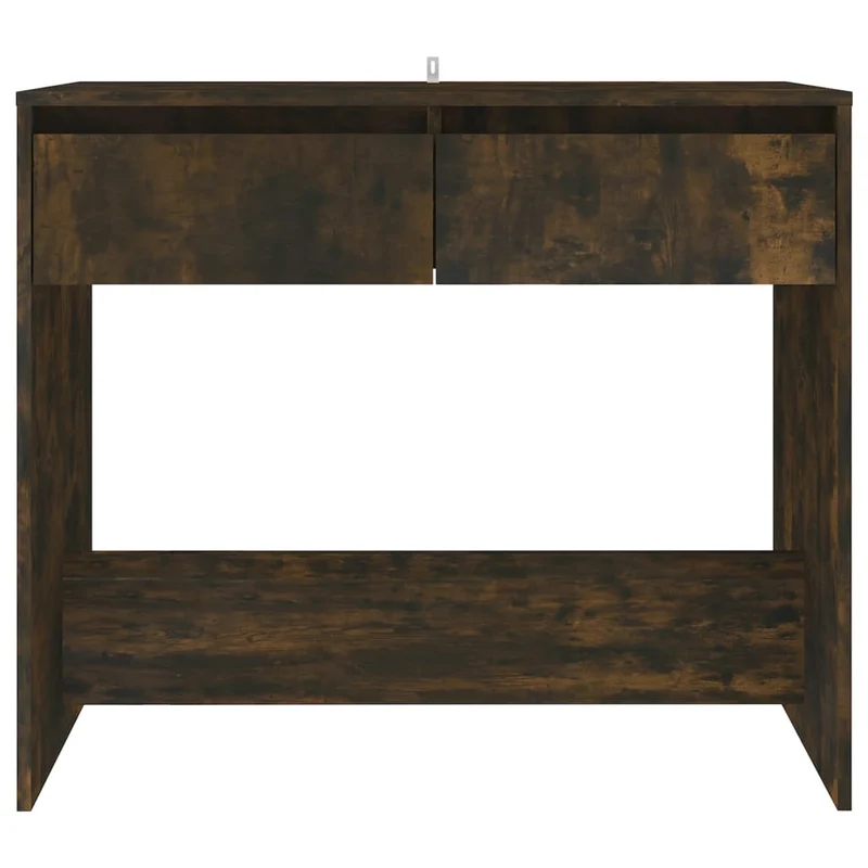 Table d'appoint console pratique avec tiroirs pour une entrée organisée 89 x 41 x 76,5 cm bois d'ingénierie marron DEC031822