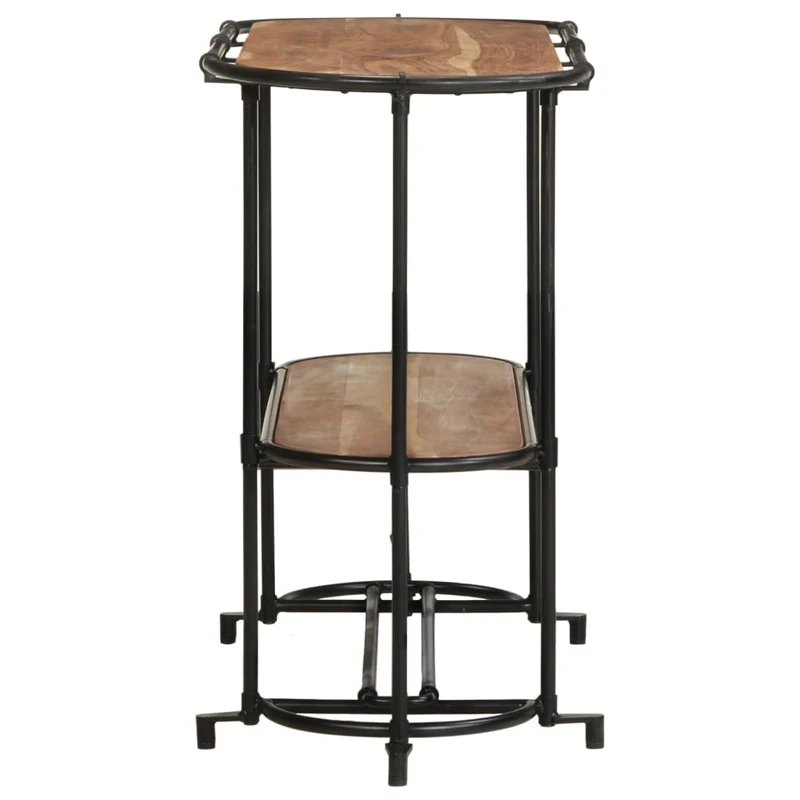 Table d'appoint console pratique avec étagère pour une entrée organisée 110 x 42 x 76 cm bois massif d'acacia et fer DEC031532
