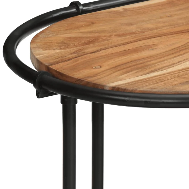 Table d'appoint console pratique avec étagère pour une entrée organisée 110 x 42 x 76 cm bois massif d'acacia et fer DEC031532